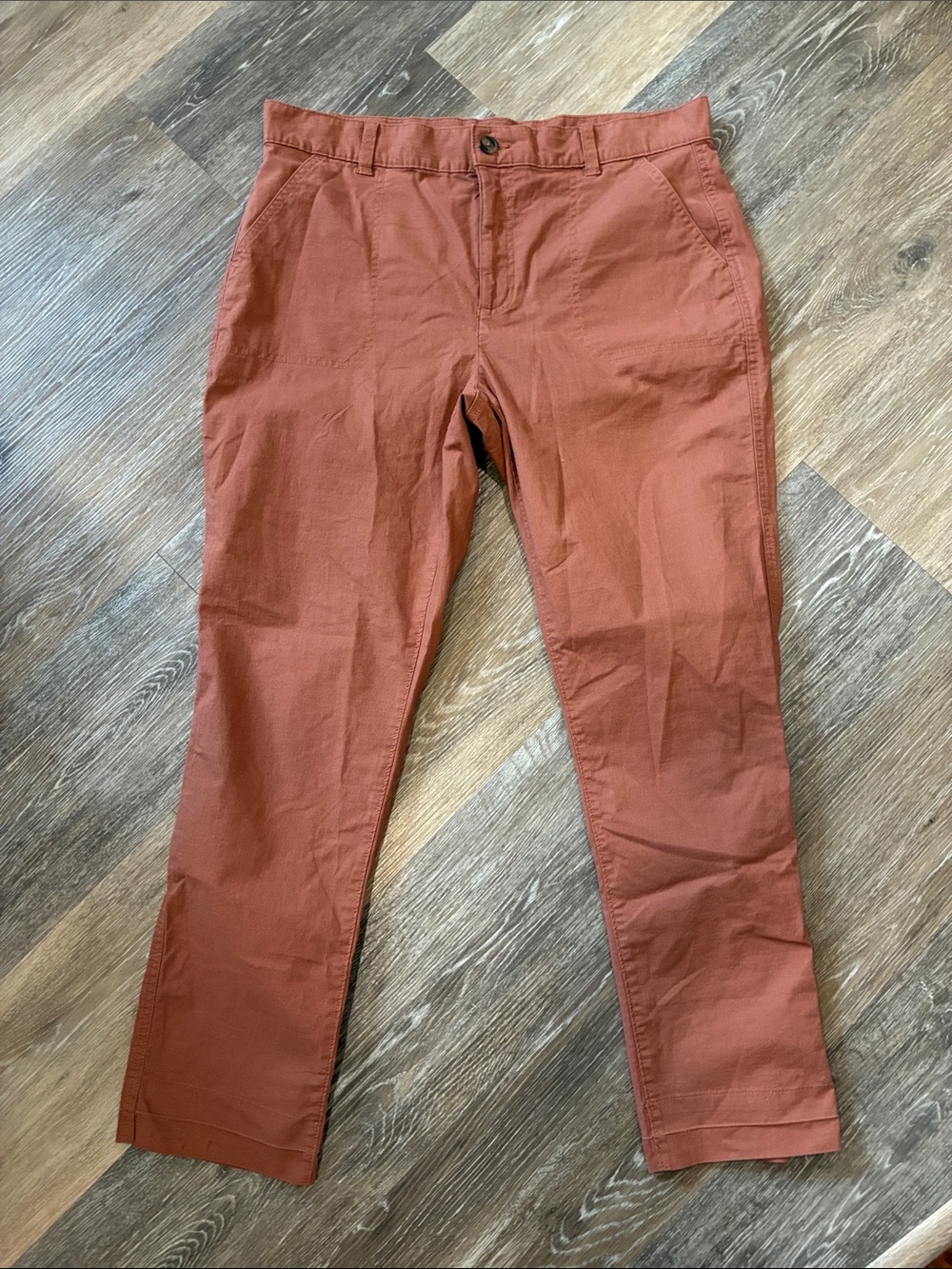 Eddie Bauer Rust Orange Straight-Leg Women's Pants